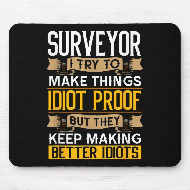 Mousepad Agrimensor Gráfico Sarcástico Engraçado Topografia (Frente)