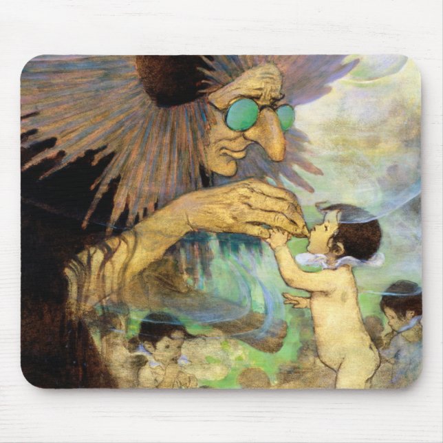 Mousepad Água Bebê e Fada, Jessie Willcox Smith (Frente)
