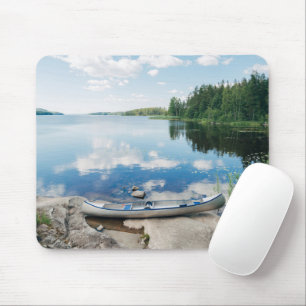 Mousepad Água Canoa em lago em Suecia