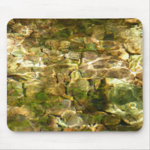 Mousepad Água da natureza verde-Dourada de Primaveras quent