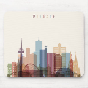 Mousepad Água de Colônia, skyline da cidade de Alemanha