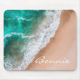 Mousepad Água do oceano de praia no verão de areia marinha 