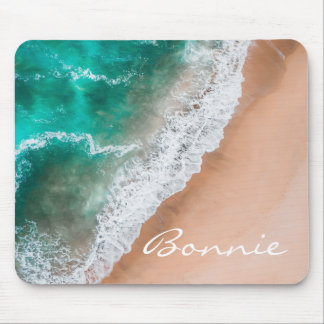 Mousepad Água do oceano de praia no verão de areia marinha