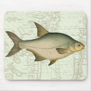 Mousepad Água fresca Peixe no Mapa