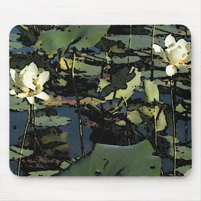 Mousepad Água Lily Blossoms (Frente)