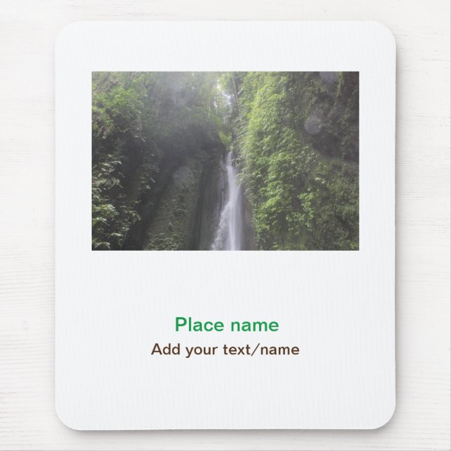 Mousepad água oceano praia foto adicionar nome texto local  (Frente)