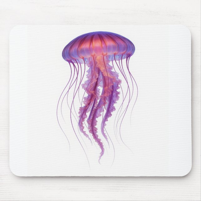 Mousepad Água-viva-azul-roxa (Frente)