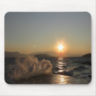 Mousepad Água-viva na Croácia belo pôr do sol