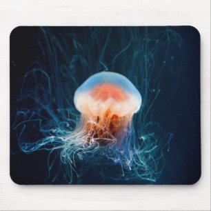 Mousepad Água-viva submarina - Brilho escuro