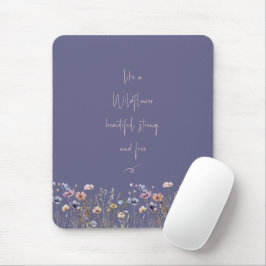 Mousepad Aguarela Colorida de Flor Silvestre