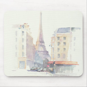 Mousepad Aguarela da torre Eiffel   Paris