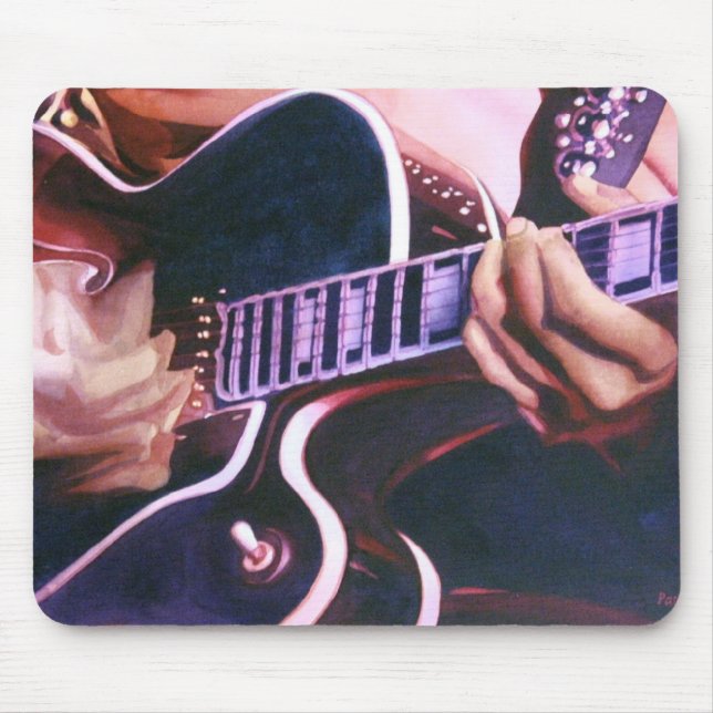 Mousepad Aguarela do guitarrista do "virtuoso" (Frente)