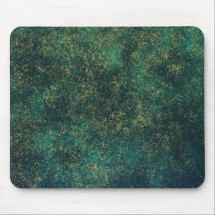 Mousepad Aguarela verde, azul & Dourado