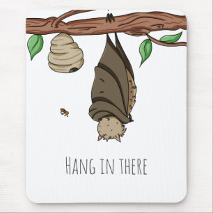 Mousepad Aguente aí, Bat Sleeping Cartoon