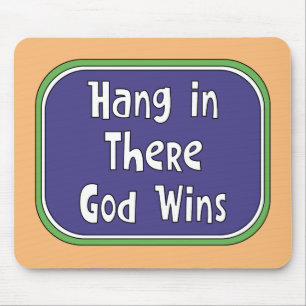 Mousepad Aguente firme - Deus ganha