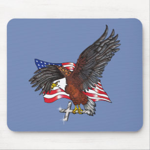 Mousepad Águia Americana com Cruz
