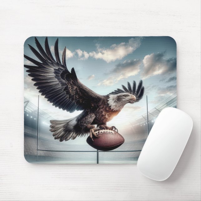 Mousepad Águia Americana Marcando um Touchdown (Com mouse)