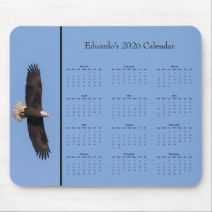 Mousepad Águia Americana: Personalize o calendário anual de