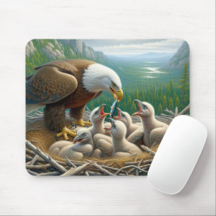 Mousepad Águia Balda Alimentando Aglets