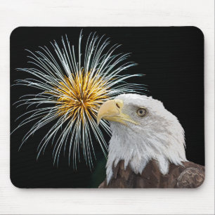 Mousepad Águia Balda e fogos de artifício