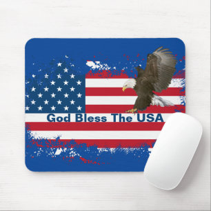 Mousepad Águia Balda no Pad do Mouse FlagMousepad USA
