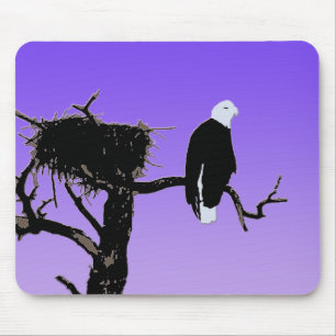 Mousepad Águia Balda no Sunset - Arte Original da Vida Sel