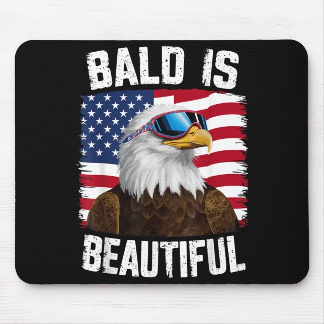 Mousepad Águia Careca Careca É Bonito 4 De Julho (Frente)