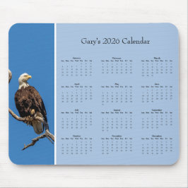 Mousepad Águia-careca: Personalize o calendário de todo o a