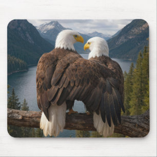 Mousepad Águia-Careca Protegendo sua Parceira