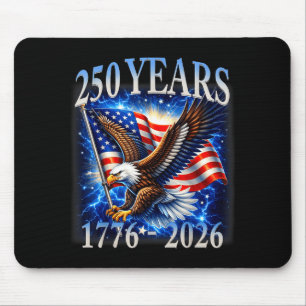 Mousepad Águia e bandeira 250 anos 1776-2026 250º aniversár