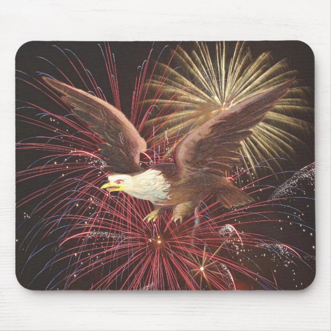 Mousepad Águia e fogos de artifício (Frente)