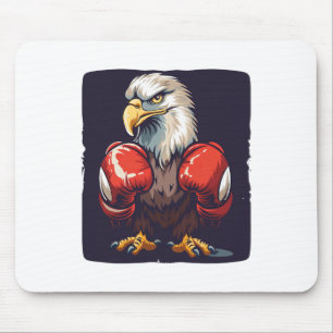 Mousepad Águia Em Luvas De Boxim Para Uma Forte E Resilhant