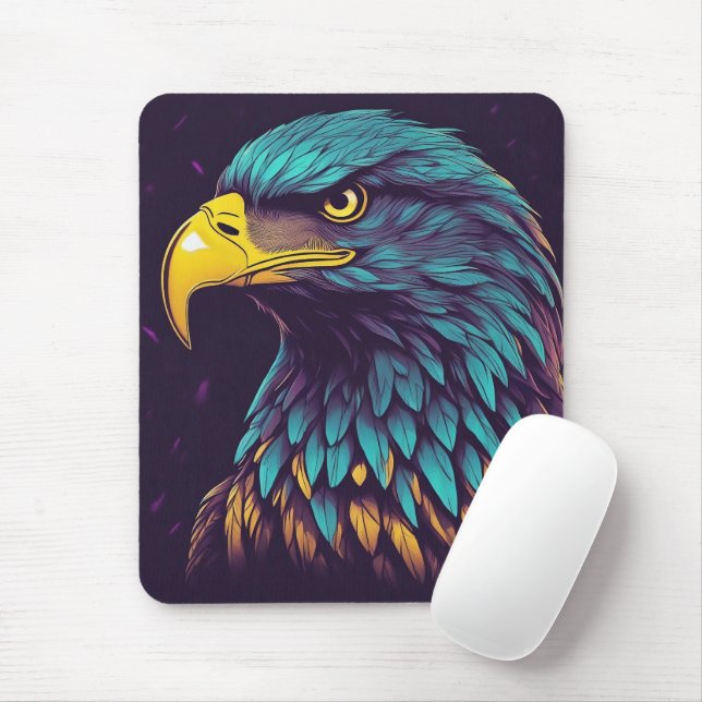 Mousepad Águia Majestosa em cores vibrantes (Com mouse)
