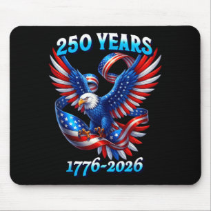 Mousepad Águia patriótica e bandeira 250 anos 1776-2026 4º