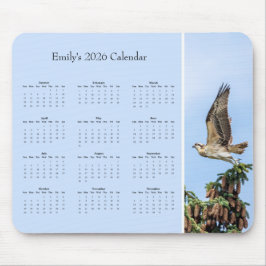 Mousepad Águia-pescadora - Calendário personalizável para t