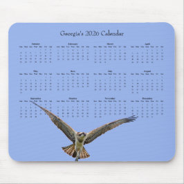 Mousepad Águia-pescadora: Personalize um calendário complet