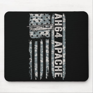 Mousepad Ah-64 apache bandeira americana helicóptero camo a