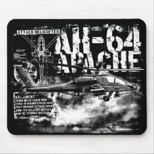 Mousepad AH-64 Bloco de Móveis Apache