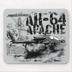 Mousepad AH-64 Bloco de Móveis Apache