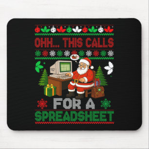 Mousepad Ah, Isso Pede Uma Suéter De Natal De Planilha
