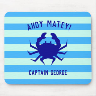 Mousepad Ahoy Matey Náutico! Praia personalizada do Mousepa