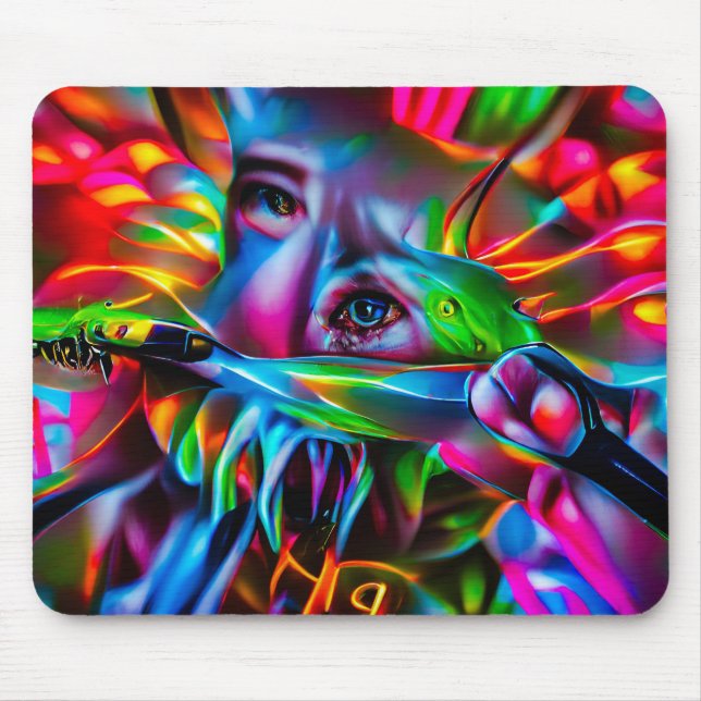 Mousepad Aichmofobia: Arte Surreal Viva (Frente)
