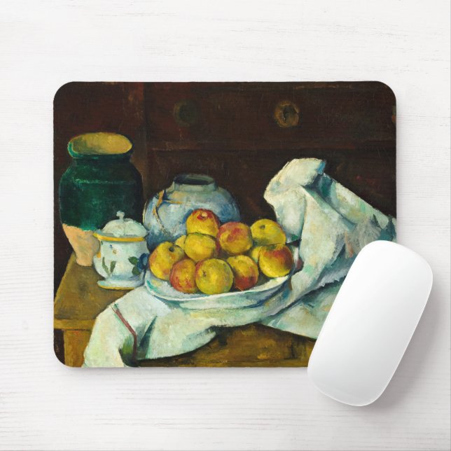 Mousepad Ainda com o Commode, 1887-1888 por Paul Cezanne (Com mouse)