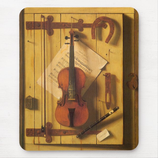 Mousepad Ainda é Violino e Música de William Harnett (Frente)