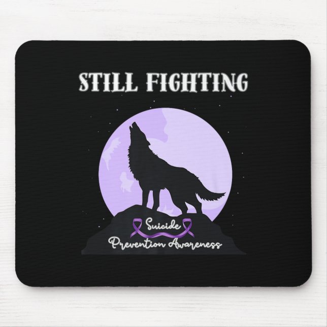 Mousepad Ainda Lutando Contra a Prevenção do Suicídio Consc (Frente)