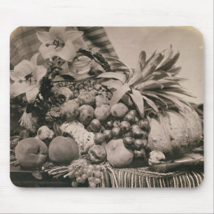 Mousepad Ainda vida com fruta, 1860 (foto do sepia)