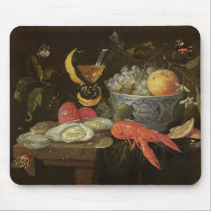 Mousepad Ainda vida com fruta e marisco, 1653 (óleo sobre