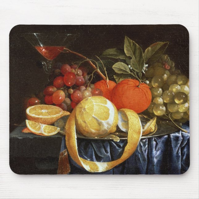 Mousepad Ainda vida das uvas, das laranjas e de um limão (Frente)