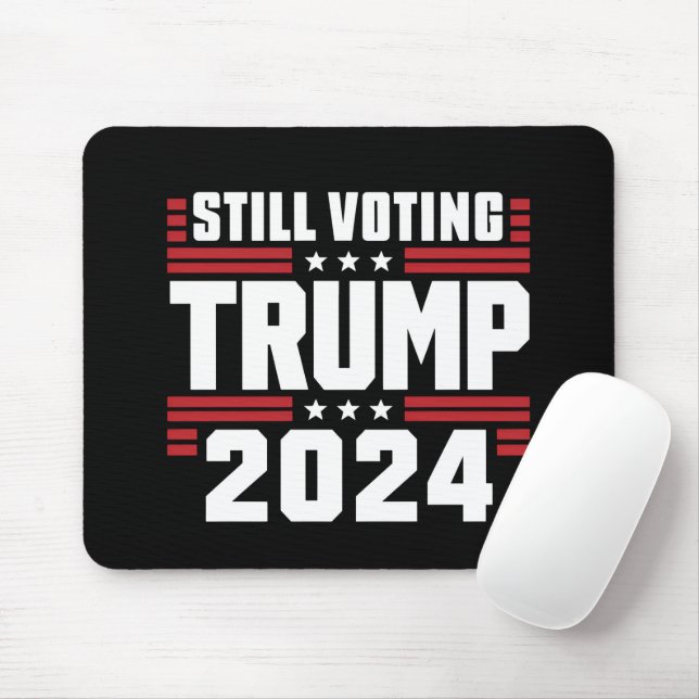 Mousepad Ainda votando Trump 2024 Bandeira Patriótica Ameri (Com mouse)