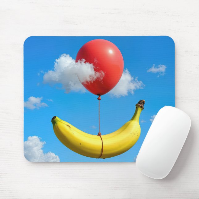 Mousepad Airborne Banana and Red Balloon  (Com mouse)